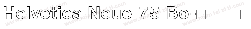 Helvetica Neue 75 Bo字体转换